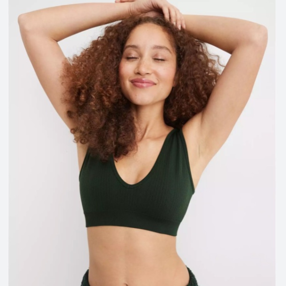 Aerie Seamless Cableknit Plunge Bralette